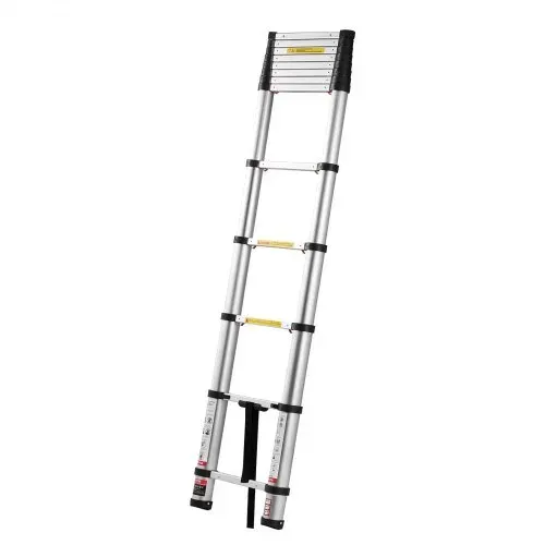 VEVOR Teleskopleiter 3740 mm, Aluminium-Klappleiter mit Einhand-Einzug, Mehrzweckleiter, belastbar bis 150 kg, Stehleiter, Haushaltsleiter, Außenleiter, für Haus, Garten & Dachboden – Bild 8