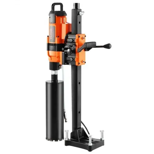 VEVOR Kernbohrmaschine Diamantkernbohrgerät mit Bohrdurchmesser 2-30 cm mit Ständer und Kernbohrer, 3500 W robuster Beton-Kernbohrer, Nass- und Trockenanwendung für Beton Ziegel – Bild 9
