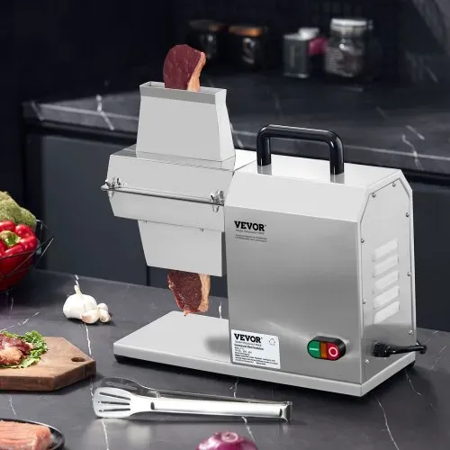VEVOR Elektrischer Fleischklopfer Fleischzartmacher 450 W mit 54 Edelstahlklingen, Professionelles Fleischklopferwerkzeug 415x170x420 mm Atomatischer Schweinefleisch-Rindersteakklopfer Küchenhelfer – Bild 7
