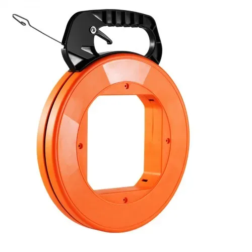 VEVOR Einziehband, 36 m x 3,1 mm, Kabel Einziehhilfe mit optimiertem Gehäuse & Griff, Einziehspirale Einziehdraht Tool, Drahteinziehwerkzeug für Wände & elektrische Leitungen, nicht leitfähig – Bild 10