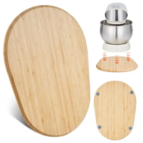 VEVOR Brett, oval, 399x282x23 mm, Unterlage kompatibel mit Standmixer, Bambusbrett mit PTFE-Füße, verhindert Dampfschäden an Schränken, Holzbrett, ideal für Küchenmaschine VEVOR Brett, oval, 399x282x23 mm, Unterlage kompatibel mit Standmixer, Bambusbrett mit PTFE-Füße, verhindert Dampfschäden an Schränken, Holzbrett, ideal für Küchenmaschine