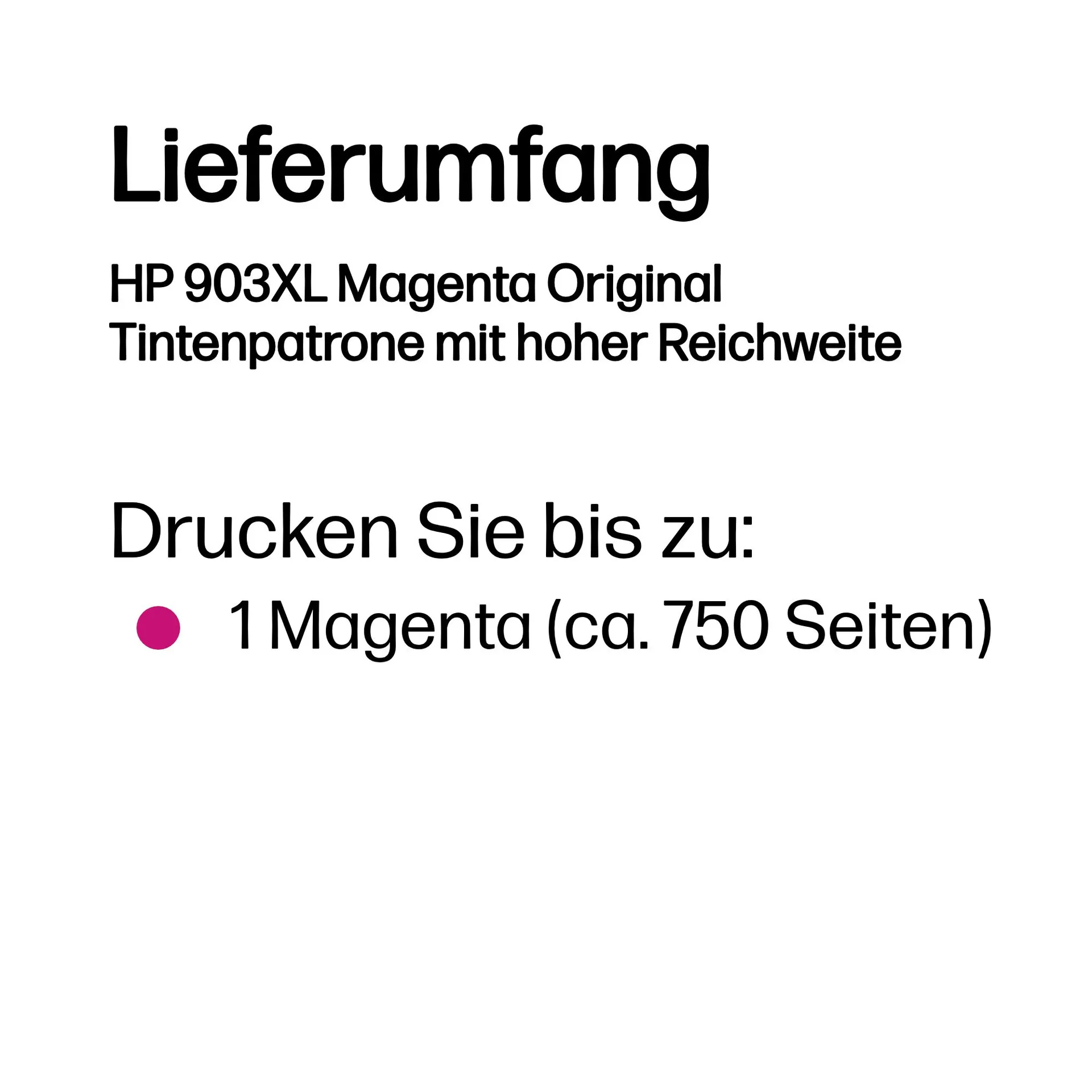 HP 903XL Magenta Original Tintenpatrone mit hoher Reichweite – Bild 2