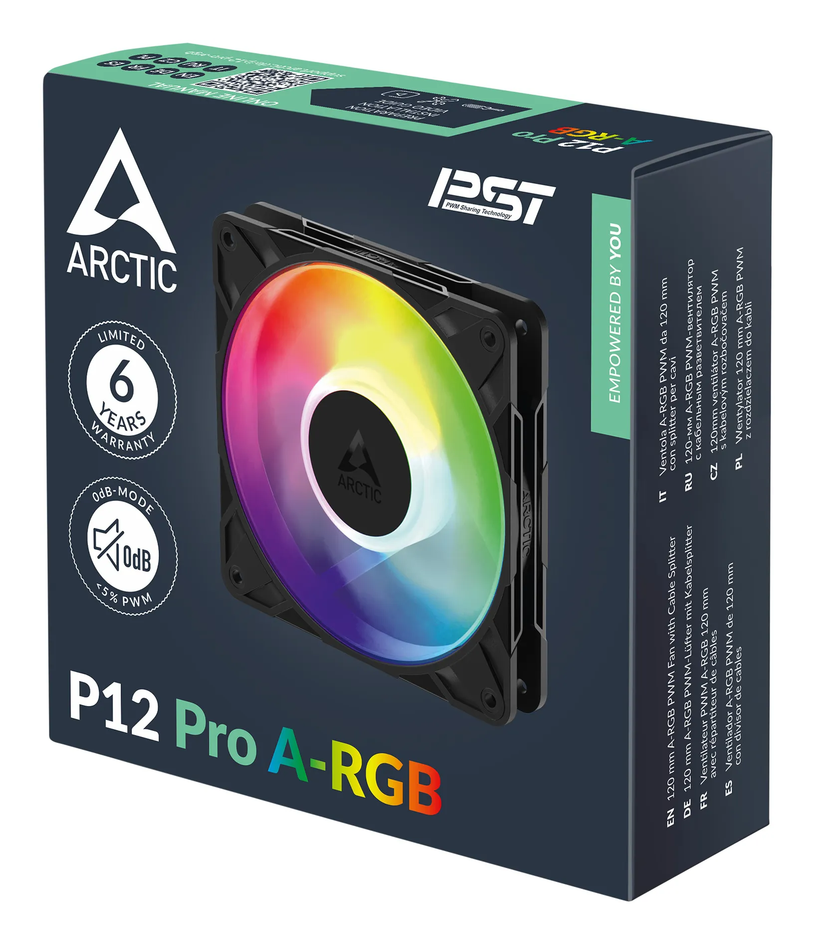 ARCTIC Freezer P12 Pro A-RGB - 120 mm A-RGB PWM-Lüfter mit Kabelsplitter – Bild 7