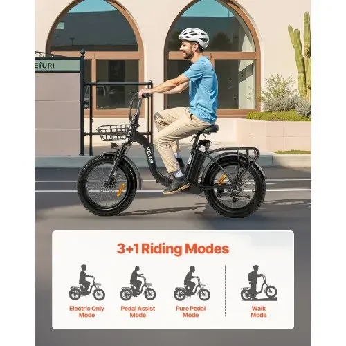 VEVOR Elektrofahrrad 250 W für Erwachsene mit großem, herausnehmbarem 25 Ah-Akku, bürstenlosem 36 V-Motor mit 25 km/h, bis zu 70 km maximale Reichweite, pneumatischem E-Bike mit 7-Gang-Schaltung – Bild 3