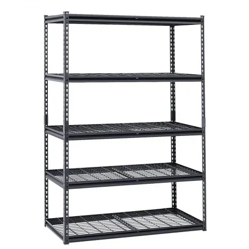 VEVOR Lagerregale, 1361kg, 5-stufiges Schwerlastregal für Garage, 609,6x1219,2x1828,8mm, verstellbare Steckregale für Industrieregale, Allzweckregal, Kellerregal für Küche, Lager, Keller, schwarz – Bild 9
