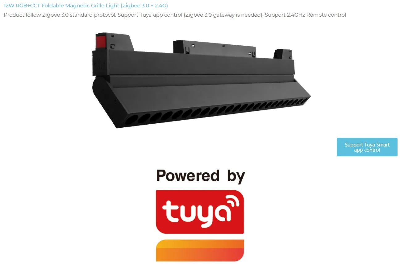 MiBoxer MG5-12F-RF LED 48V Track Grille Light Foldable 12W RGB+CCT 2,4G – Bild 5