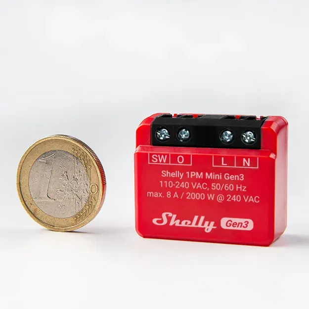 Shelly · Unterputz · "1PM Mini Gen. 3" · Relais · max 8A · 1 Kanal · Messfunktion · WLAN · BT – Bild 3