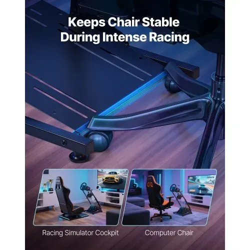 VEVOR Lenkradständer verstellbarer & faltbarer Simulatorständer für Logitech G29 G27 G920 G923, Thrustmaster T300RS T300GT T248 TS-PC TSXW Gaming Cockpit, Pedalsimulator nicht enthalten – Bild 4