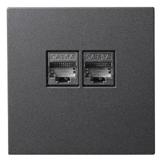 Netzwerk-Dose McPower “Shallow“ CAT6A, UP, anthrazit, vollgeschirmt Netzwerk-Dose McPower “Shallow“ CAT6A, UP, anthrazit, vollgeschirmt