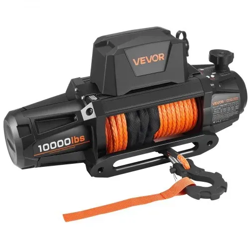 VEVOR Elektrische Seilwinde, 4500 kg, 12 V DC LKW-Winde mit Φ8,9mm x 27,4m Synthetikseil, kabellose & kabelgebundene Fernbedienung, IP67, zum Abschleppen von Geländewagen, Jeeps, Anhängern & Booten – Bild 10