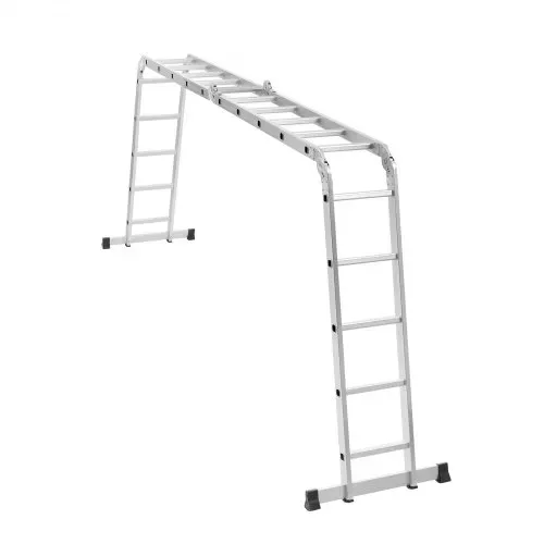 VEVOR Mehrzweckleiter, 7-in-1-Multifunktionsleiter, A-Rahmen, 5-Stufen-Teleskopleiter, Leitergerüst 5750 mm, verstellbare Hochleistungsleiter, 150 kg Tragkraft, für den Außenbereich zu Hause – Bild 8