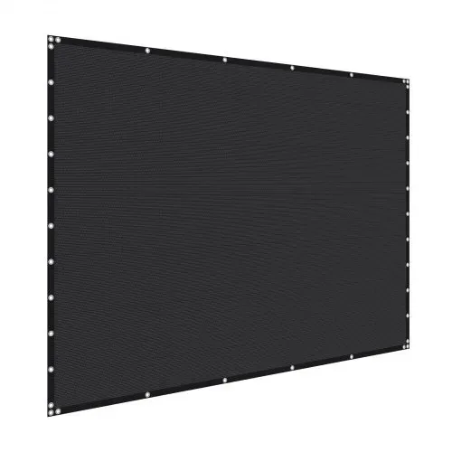 VEVOR 90 % Sonnenschutztuch Sichtschutz Schattenabdeckung (305 x 305 cm) für Pergola mit Edelstahlösen, Sonnensegeltuch mit 140 g/m² HDPE-Material, für Outdoor Terrasse Garten Hinterhof (Schwarz) – Bild 8
