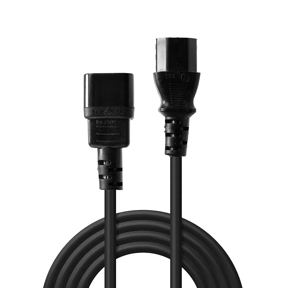 Lindy 30320 Stromkabel Schwarz 0,5 m C14-Koppler C13-Koppler – Bild 2