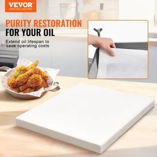 VEVOR Fritteusen-Filterpapier, 100 Blatt, 49 x 40,9 cm, Ersatz-Fritteusen-Filterblätter für 18 l/38 l gewerbliche mobile Fritteusen-Filtermaschine, für Restaurants, Fast-Food-Shops, Karnevals-Konzess VEVOR Fritteusen-Filterpapier, 100 Blatt, 49 x 40,9 cm, Ersatz-Fritteusen-Filterblätter für 18 l/38 l gewerbliche mobile Fritteusen-Filtermaschine, für Restaurants, Fast-Food-Shops, Karnevals-Konzess