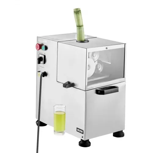 VEVOR kommerzieller Zuckerrohr-Entsafter, 800 W elektrischer Zuckerrohr-Entsafter mit 300 kg/h hoher Leistung, 4 Edelstahlwalzen, Zuckerrohrpresse Saftmaschine (55 x 38 x 52 cm) – Bild 9