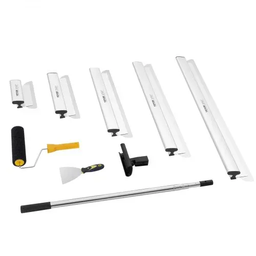 VEVOR Trockenbau-Spachtelklingen-Set, 254/406/610/813/1016 mm Spachtelklingen + 862-2072 mm Verlängerungsgriffstange, Edelstahlmesser, Spachtelwerkzeuge, für Gipskarton/Wandplatten/Gipskartonplatten – Bild 8