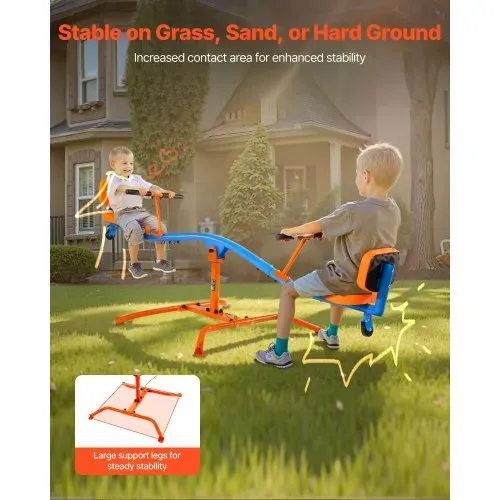 VEVOR Kinderwippe 2640 x 930 x 710 mm, Wippe bis 136 kg belastbar, Gartenwippe mit Griffen, Schaukelwippe, Karussellwippe für draußen, 360 Grad drehbar, Spielzeug für Kinder ab 3 Jahren VEVOR Kinderwippe 2640 x 930 x 710 mm, Wippe bis 136 kg belastbar, Gartenwippe mit Griffen, Schaukelwippe, Karussellwippe für draußen, 360 Grad drehbar, Spielzeug für Kinder ab 3 Jahren