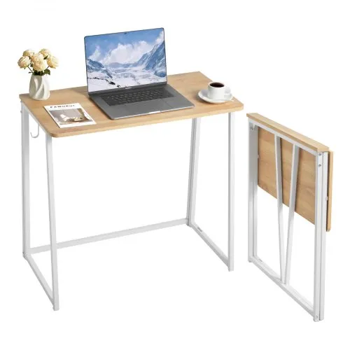 VEVOR kleiner Klappschreibtisch Schreibtisch faltbar 80 x 48 cm (Tischplatte), platzsparender Computertisch mit Aufbewahrungshaken, Bürotisch mit 68 kg Tragkraft Eiche für kompakte Räume Homeoffice VEVOR kleiner Klappschreibtisch Schreibtisch faltbar 80 x 48 cm (Tischplatte), platzsparender Computertisch mit Aufbewahrungshaken, Bürotisch mit 68 kg Tragkraft Eiche für kompakte Räume Homeoffice