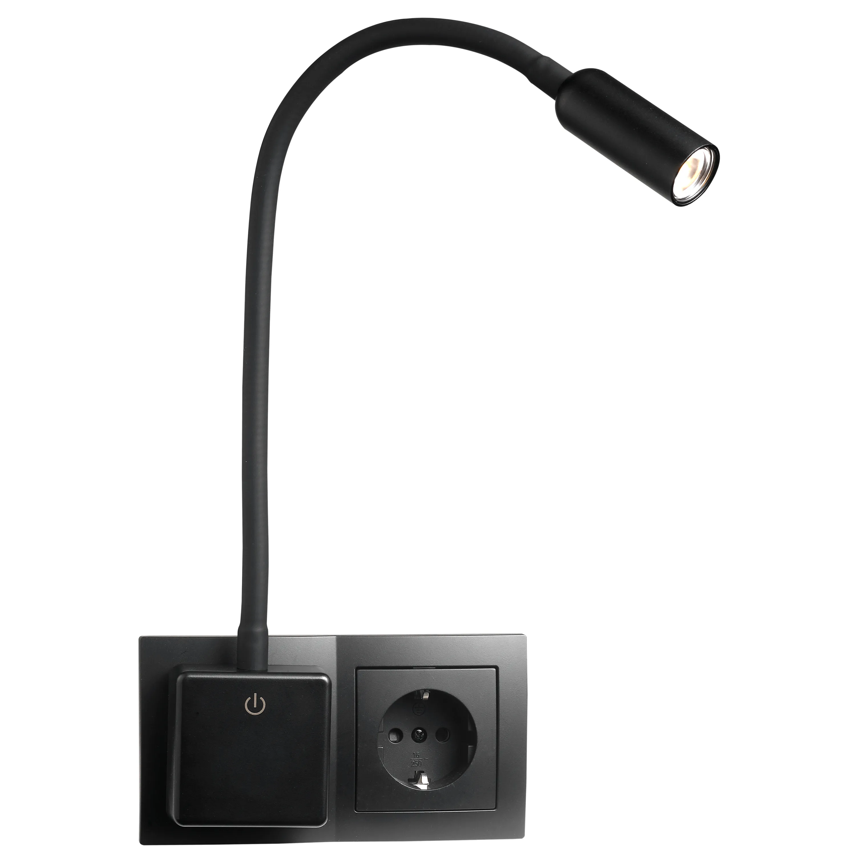 LED-Steckdosenleuchte EINLICHT ''Punkt'' 4W, 260lm, step-dimmbar, warmweiß, schwarz – Bild 3