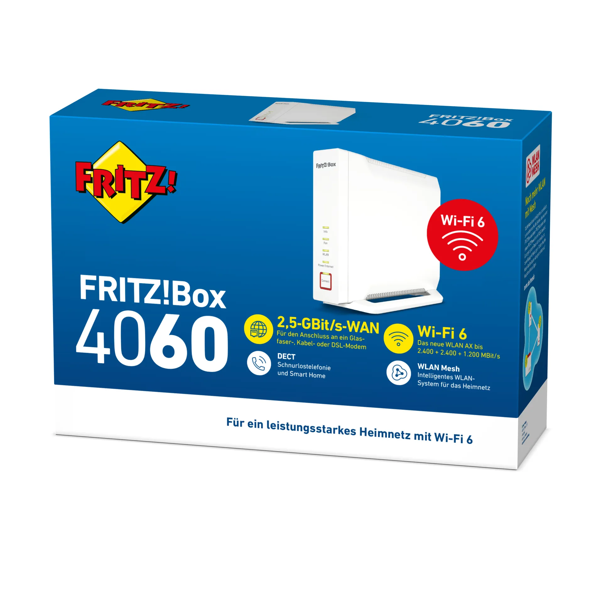 Box FRITZ! 4060 WLAN-Router Gigabit Ethernet Tri-Band (2,4 GHz / 5 GHz / 5 GHz) Weiß – Bild 6