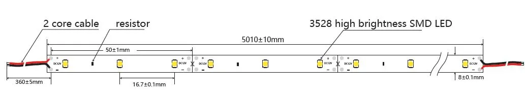Synergy 21 LED Flex Strip 2835 - 60 gelb DC12V 24W IP20 – Bild 3