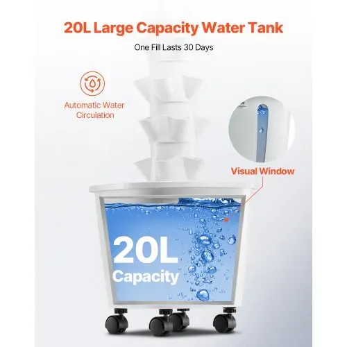 VEVOR Hydroponisches Anbausystem, 50 Steckplätze, vertikaler 10-stöckiger Hydroponik Turm, Hydronikgarten mit Wasserpumpe und Rädern, Keimset für Zimmerpflanzen für Kräuter, Obst und Gemüse – Bild 3