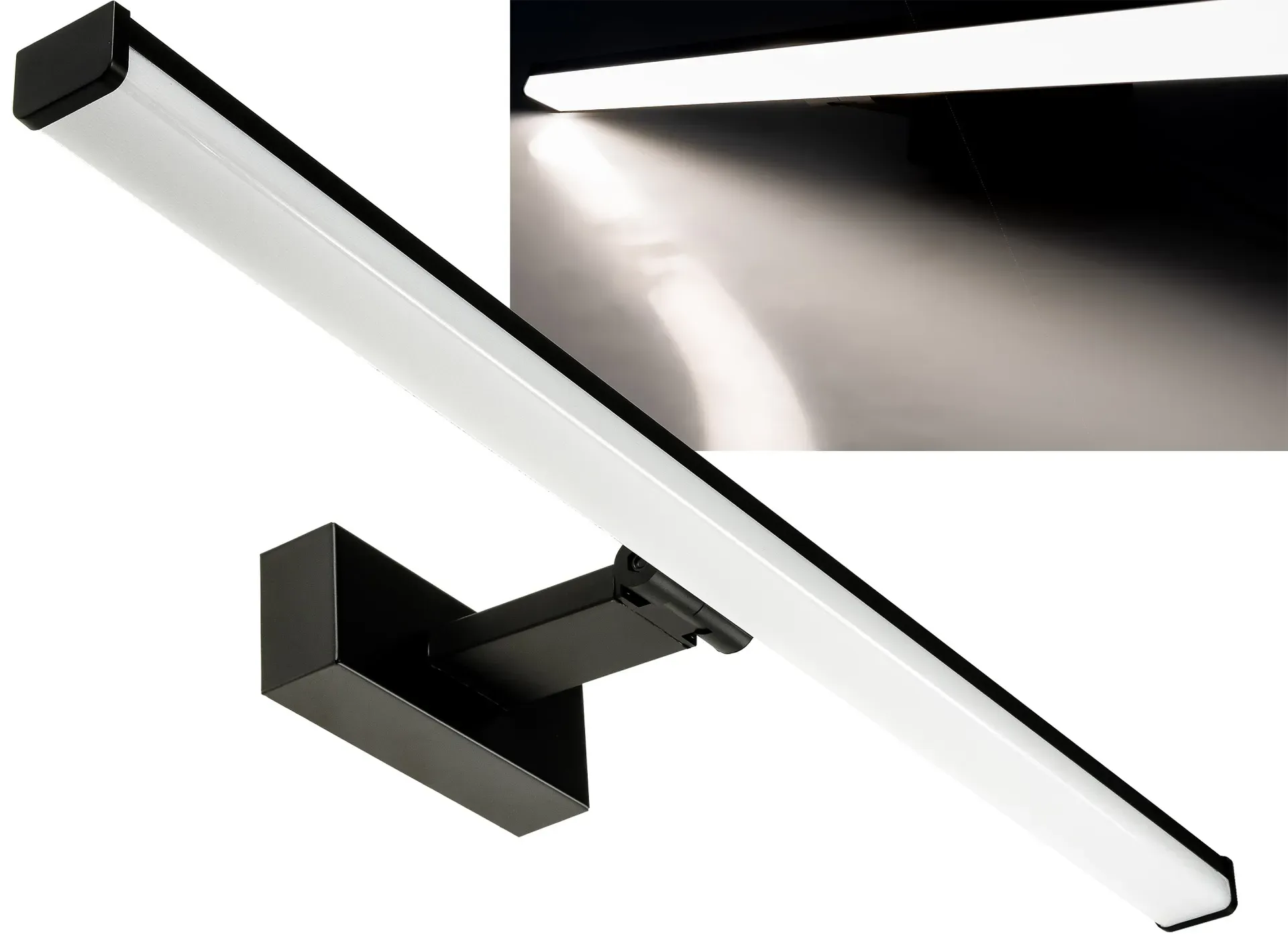 LED Spiegelleuchte IP44 „Banho 600s“ 230V, 60cm, 8W, 692lm, Neutralweiß LED Spiegelleuchte IP44 „Banho 600s“ 230V, 60cm, 8W, 692lm, Neutralweiß