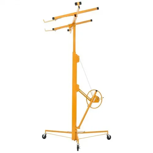 VEVOR Plattenheber bis max. 68 kg, 4877 mm Höhe, Gipskartonheber mit verstellbarem Teleskoparm, Rigipsplatten, Trockenbau-Heber, Panelheber, Hebezeug, Werkzeuge, für Decken- & Wandmontage (Gelb) – Bild 8