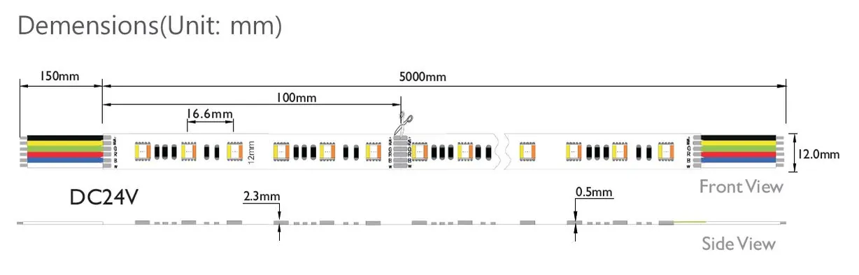 Synergy 21 LED Flex Strip 5050 - 60 RGB DC24V + RGB-WW (RGB-CCT) one chip IP65 – Bild 3
