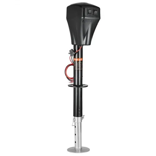 VEVOR Elektrischer Anhängerheber, 2267 kg, Wohnmobil-Anhängerstütze mit 2-Wege-Anschluss, manueller Kurbel & Wagenheberabdeckung, 255-860 mm Hub, für Wohnmobile, Anhänger & Camper, schwarz – Bild 9