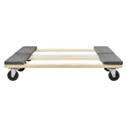 VEVOR Möbelwagen, Möbelwagen, 4 Räder, tragbare bewegliche Rollen, robust, ineinandergreifend, klein, flach, für schwere Möbel, 2 Stück, 40,6 x 27,9 cm, 227,8 kg Kapazität, schwarz – Bild 9
