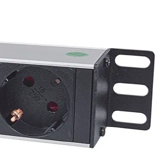 Intellinet 12-fach Steckdosenleiste, Schutzkontakt, vertikale Rackmontage, Überlastschalter, Netzschalter, 1,6 m Stromkabel Intellinet 12-fach Steckdosenleiste, Schutzkontakt, vertikale Rackmontage, Überlastschalter, Netzschalter, 1,6 m Stromkabel