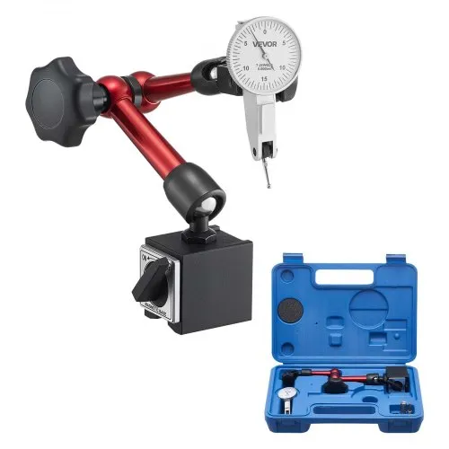 VEVOR Messuhr mit Magnetstativ & Aufbewahrungskoffer, 0,01 mm Genauigkeit, 0–0,76 mm Bereich, Mikrokugelgriff für Messungen in engen Bereichen, industrielle Bearbeitung & Inspektion VEVOR Messuhr mit Magnetstativ & Aufbewahrungskoffer, 0,01 mm Genauigkeit, 0–0,76 mm Bereich, Mikrokugelgriff für Messungen in engen Bereichen, industrielle Bearbeitung & Inspektion