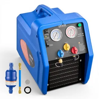 VEVOR Kältemittelabsauggerät Tragbare Kältemittel Absaugstation, 220V/50Hz 1450 U/min. 1 PS mit Zweizylinder Absauganlage für Kältemittel A1 & A2L, Rückgewinnungsgerät für KFZ- & Hausklimaanlagen VEVOR Kältemittelabsauggerät Tragbare Kältemittel Absaugstation, 220V/50Hz 1450 U/min. 1 PS mit Zweizylinder Absauganlage für Kältemittel A1 & A2L, Rückgewinnungsgerät für KFZ- & Hausklimaanlagen