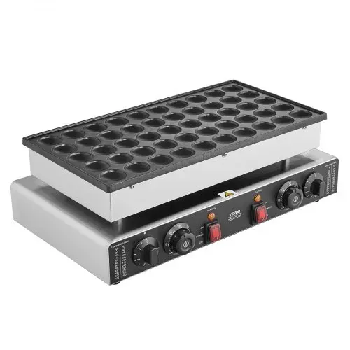 VEVOR Mini-Pfannkuchenmaker kommerzielle Dutch mini Pfannkuchen Maschine, 50 Stk., 43 mm Durchmesser, Dorayaki-Backmaschine, 1700 W, duale Temperatur- und Zeitregelung, in Küchen und Restaurant – Bild 9