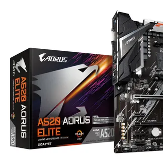 GIGABYTE A520 AORUS ELITE Motherboard – Unterstützt AMD Ryzen 5000 Serie AM4 CPUs, 5+3 Phasen Pure Digital VRM, bis zu 4733MHz DDR4 (OC), PCIe 3.0 x4 M.2, GbE LAN, USB 3.2 Gen2 GIGABYTE A520 AORUS ELITE Motherboard – Unterstützt AMD Ryzen 5000 Serie AM4 CPUs, 5+3 Phasen Pure Digital VRM, bis zu 4733MHz DDR4 (OC), PCIe 3.0 x4 M.2, GbE LAN, USB 3.2 Gen2