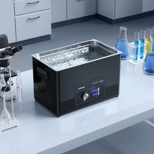 VEVOR Ultraschallreiniger professionelles Ultraschallreinigungsgerät mit Drehknopfsteuerung 30 L, Reinigungsgerät mit Korb & Reinigungskugel, Ultraschallgerät für Uhren Rasierer Schmuck Münzen – Bild 7