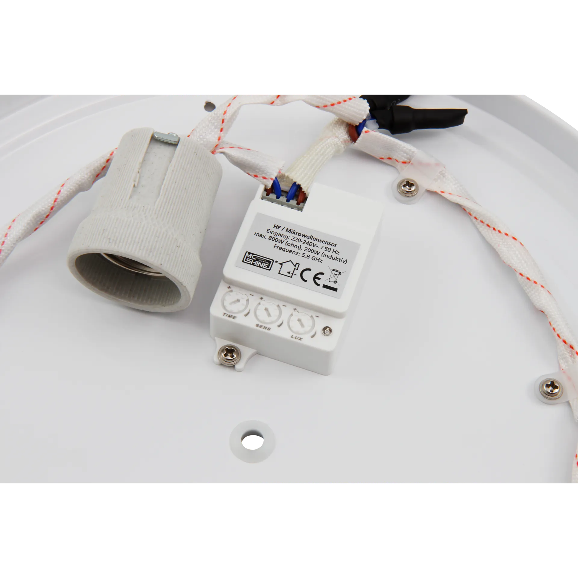 Deckenleuchte McShine ''Star-HF'' für 2x E27, Ø33cm, HF-Bewegungsmelder – Bild 5