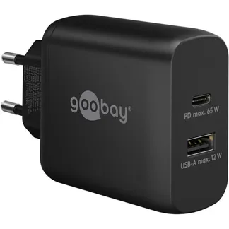 USB-C Dual-Schnellladegerät, PD, GaN, 65 Watt USB-C Dual-Schnellladegerät, PD, GaN, 65 Watt