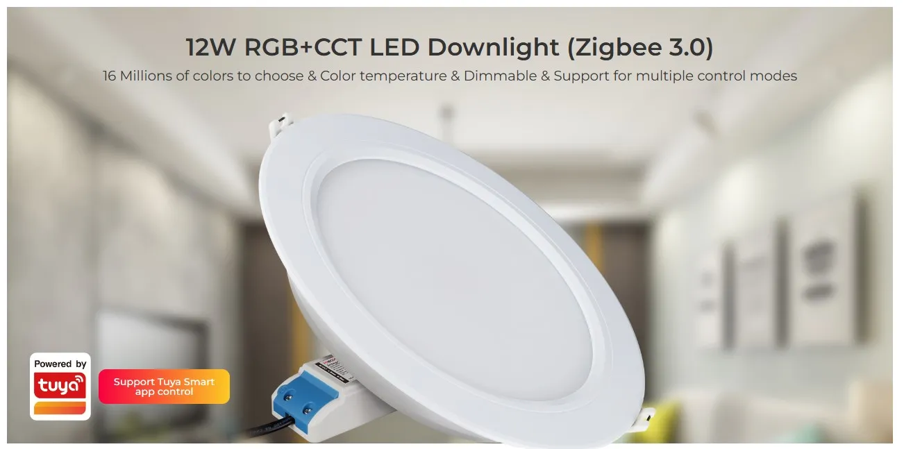 MiBoxer FUT066ZR LED Panel Rund 12W RGB-WW (RGB-CCT) mit ZigBee 3.0 – Bild 2