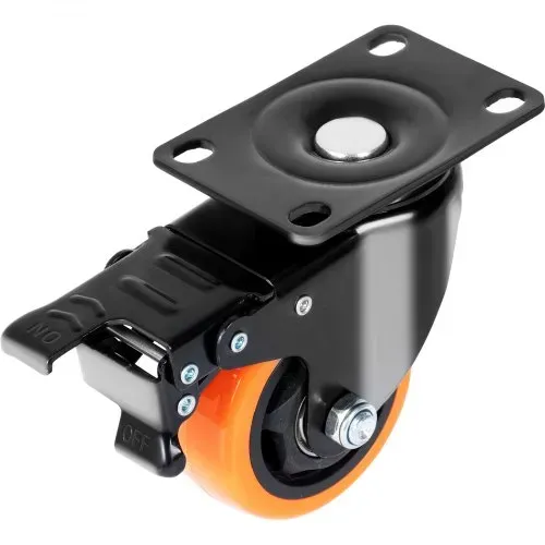 VEVOR Möbelrollen 4er-Set Lenkrollen PVC φ76,2mm Laufrollen 454kg Tragfähigkeit Transportrollen mit A/B-Bremsen Kastenrollen 360° Drehbar Schwerlastrollen für Häusern Büros Studios Fabriken – Bild 10
