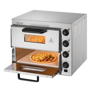 VEVOR Kommerzieller Pizzaofen für die Arbeitsplatte, 16-Zoll-Doppeldecker-Schichten, elektrischer Pizzaofen aus Edelstahl mit Stein und Griff, Mehrzweck-Pizzamaker für den Innenbereich zum Backen von Brezeln im Restaurant zu Hause VEVOR Kommerzieller Pizzaofen für die Arbeitsplatte, 16-Zoll-Doppeldecker-Schichten, elektrischer Pizzaofen aus Edelstahl mit Stein und Griff, Mehrzweck-Pizzamaker für den Innenbereich zum Backen von Brezeln im Restaurant zu Hause