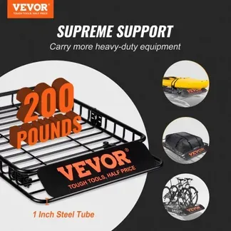 VEVOR Dachgepäckträger Korb Auto Dachkorb Universal 1175 x 915 x 114 mm, Dachgepäckträger Wanne 90 kg Tragfähigkeit Relingträger Fracht Gepäckablage Schwarz für Camping, Grillen, Autoreisen usw. VEVOR Dachgepäckträger Korb Auto Dachkorb Universal 1175 x 915 x 114 mm, Dachgepäckträger Wanne 90 kg Tragfähigkeit Relingträger Fracht Gepäckablage Schwarz für Camping, Grillen, Autoreisen usw.