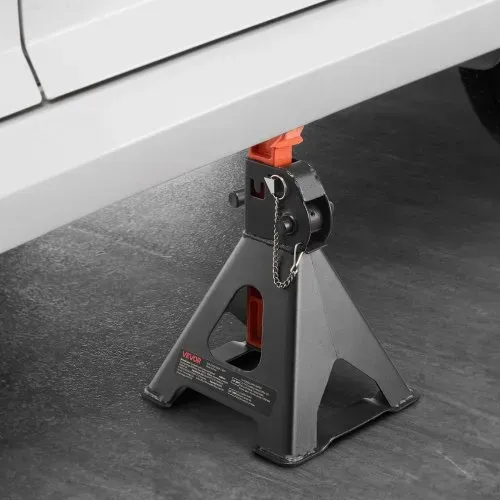 VEVOR Abstellböcke Unterstellböcke 3 t, Wagenheberständer 275-415 mm Höhenverstellbar, Stahlwagenbock mit Doppelverriegelung, zum Anheben von SUVs Pickups Pkw UTVs/ATVs, 1 Paar, 190 x 180 x 275 mm – Bild 7