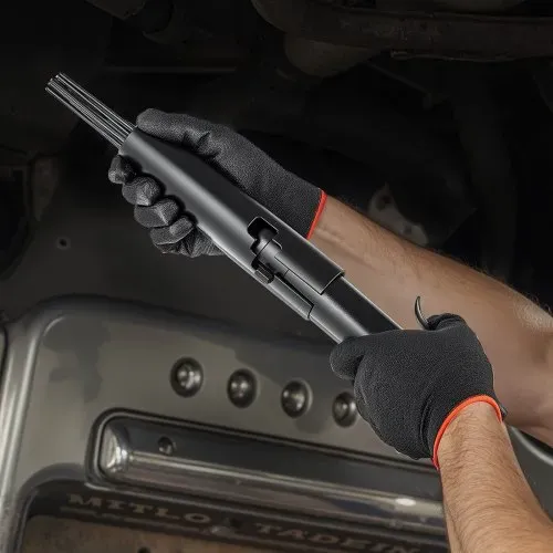 VEVOR Druckluft Nadelentroster, 3400 BPM Gerade Bauform zum Entfernen von Rost & Farbe – mit 19 gehärteten Nadeln & 3-Gang-Einstellung, Entroster Werkzeug für Automechaniker, Bastler & Heimwerker – Bild 7