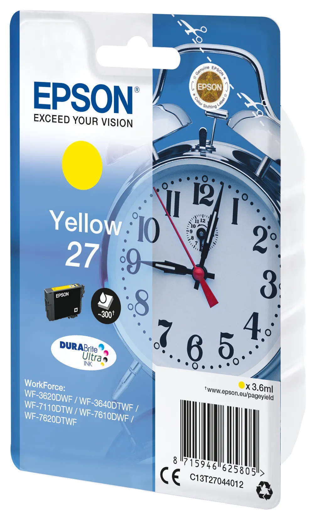 Epson Alarm clock Singlepack Yellow 27 DURABrite Ultra Ink – Bild 2