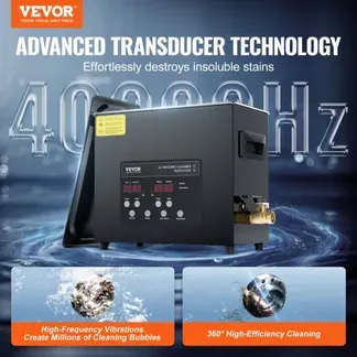 VEVOR 6 L Ultraschallreiniger 180 W digitales Ultraschallreinigungsgerät mit Schonmodus & verbesserter Entgasung, 40 kHz industrieller Schmuckreiniger mit Heizung & Timer, für Brillen Uhren VEVOR 6 L Ultraschallreiniger 180 W digitales Ultraschallreinigungsgerät mit Schonmodus & verbesserter Entgasung, 40 kHz industrieller Schmuckreiniger mit Heizung & Timer, für Brillen Uhren