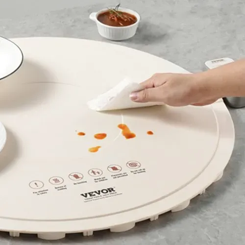 VEVOR elektrisches Warmhaltetablett Speisenwärmmatte für Buffet, tragbarer Speisenwärmer mit 4 einstellbaren Temperatureinstellungen, φ600 mm x 14,5 mm, Perfekt für Partys, Catering, zu Hause – Bild 7