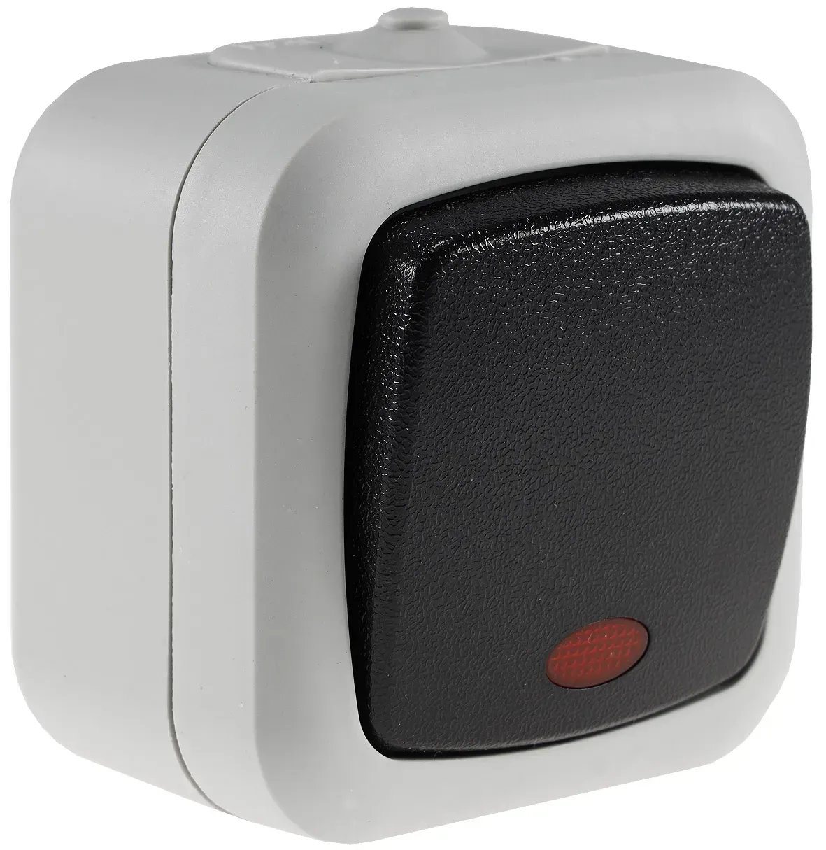 Feuchtraum Kontroll-Schalter, IP44 250V~/ 10A, inkl. AP-Rahmen, grau Feuchtraum Kontroll-Schalter, IP44 250V~/ 10A, inkl. AP-Rahmen, grau