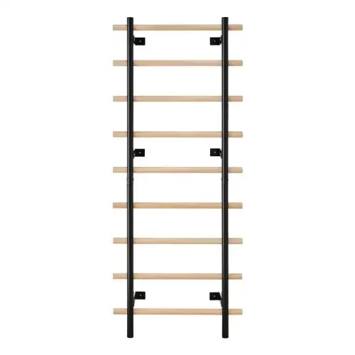VEVOR schwedische Leiterwand 9-stufiges Kletterspielzeug Wandturnhalle aus Massivholz + Karbonstahl 150 kg belastbares Indoor-Klettergerüst mit 8 x 8 cm Power Rack-Zubehör Turnreck – Bild 10
